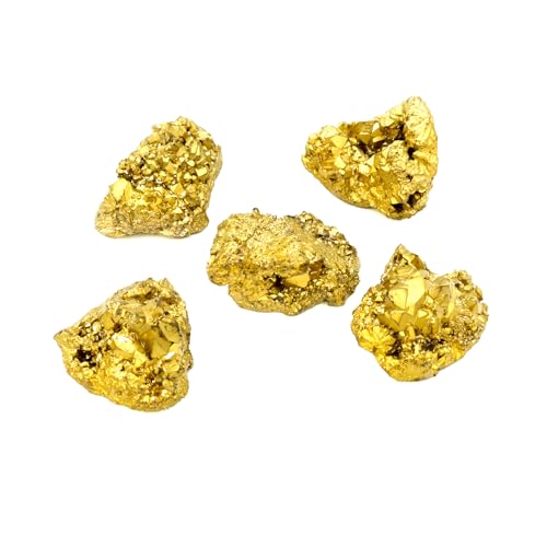 Wowagoga 5 Pcs 28-38mm Natural Pyrite...