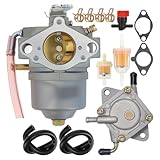 15003-2153 FC420V Carburetor Fit for Kawasaki FC420V FC400V 4 Stroke Engine Carb Replace 15001-2972 15001-2987 15003-2154 with Fuel Pump