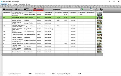 GS Ansichtskarten-Verwaltung 6 - Software zur Verwaltung von Ansichtskarten - Datenbank Programm zur Ansichtskartenverwaltung - Image 7