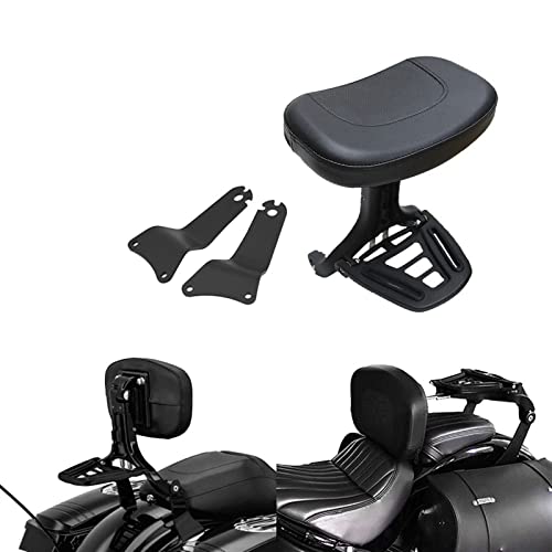 Dossier passager conducteur moto noir réglable pour éliminer le mal de dos en Harley Touring