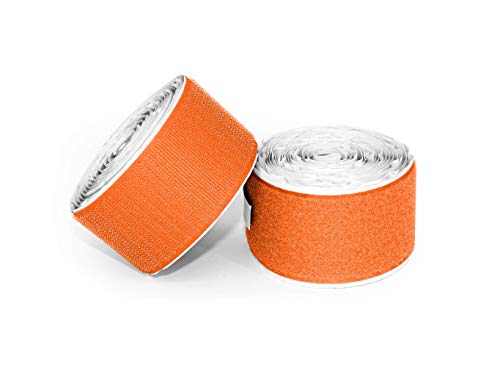 Paquete de tren de pedal, gancho y bucle, color naranja brillante, 10 pies Cover