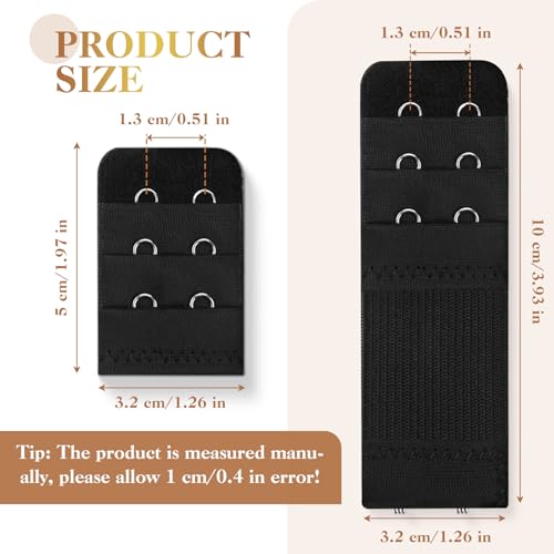 8 Pcs Women's Bra Extender 2 Hook, Soft Comfortable Bra Extenders 2 Hooks, Elastic Bra Strap Extender 2 Hook for All Common Bra Models4