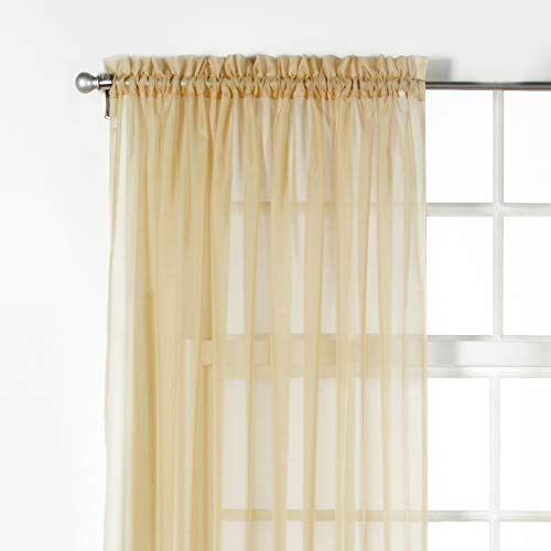 Stylemaster Elegance Sheer Voile, 60" X 95" | Panel, Gold #TOP2