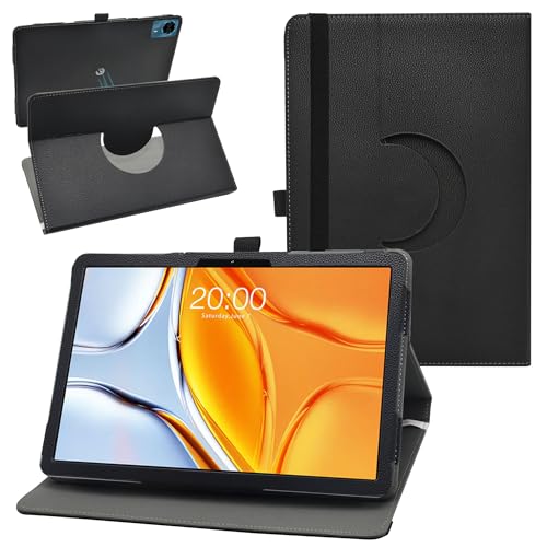 Rotative 360°Étui Housse pour Urao G140L/Logicom Tab XXL 14/WITECOR A14/MAXLEGEN M14 M40/PIXPEAK L211-EEA/RUSHAR A14/Byxsb G140L/RUSHAR A140 M748/LINROM M621-EEA/TECLAST T70 14 Pouces,Noir