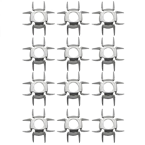 CHENJIN 8 Paw Judo Blunt Tip 12PCS 8 Paw Judo Blunt Tip Archery Judo Broadheads 25 Grain Hunting Small Game Arrow Heads Paw Point for OD 6.2mm Arrow Shaft Hunting Shooting Target