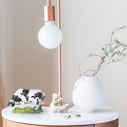 Modèle de vache réaliste en résine blanche durable et incassable
