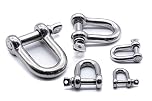 Stainless steel D shackle A4 316 marine grade - Other sizes/quantities available - (M6, 1)
