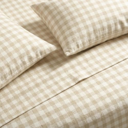 Image of Laura Ashley - King Cotton Flannel Sheet Set with Pillowcases