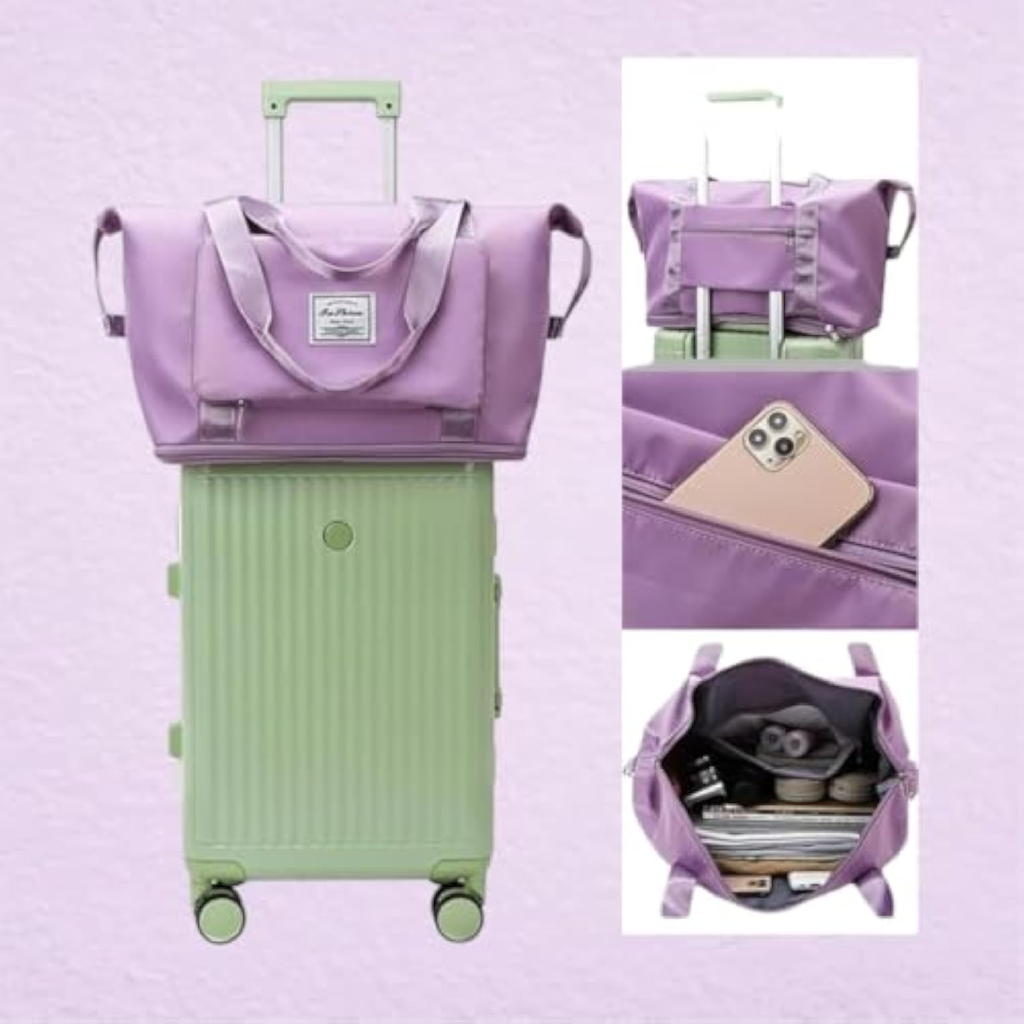 Women Travel Bag, Taro Purple