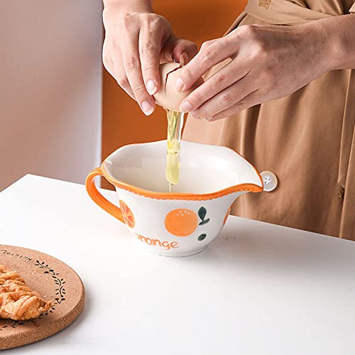 Haifle Pequenas Tigelas De Cerâmica Padrão Pintadas à Mão Com Bico, Tigela De Mistura Com Alça, Tige