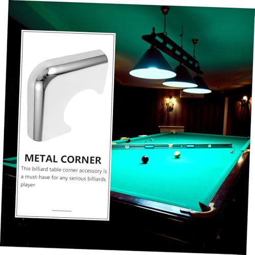 Coin table billard Anneome plaque angle argenté métal robuste - 7