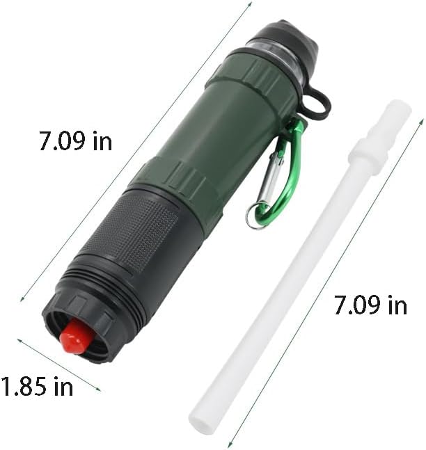 Outdoor Emergency Camping Simple Light Portable Water Filtration Straw Survival Tools with Seal