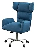 Ergonomiskt tyg med hög rygg i twilltyg med ländryggsstöd och justerbar höjd för kvinnor, hemmakontor, verkställande stol