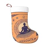 Dekorative Weihnachtssocken, WHJSSF Yoga, Meditation, bedruckt für...