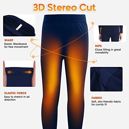 MANCYFIT Kids Thermal Underwear Set Compression Shirt & Pants Athletic Base Layer Long Johns for Boys Girls4