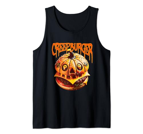 Creepburger Halloween Costume Cheeseburger Tank Top