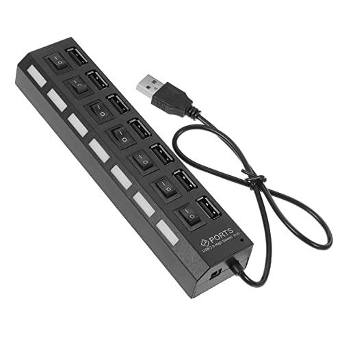 Hub USB con LED Adaptador USB Portátil Laptop de Conexiones Múltiples Compatible