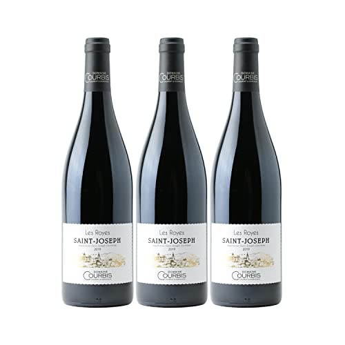 Saint-Joseph Les Royes Rouge 2019 - Domaine Courbis - Vin AOC Rouge de la Vallée du Rhône - Lot de 3x75cl - Cépage Syrah Cover