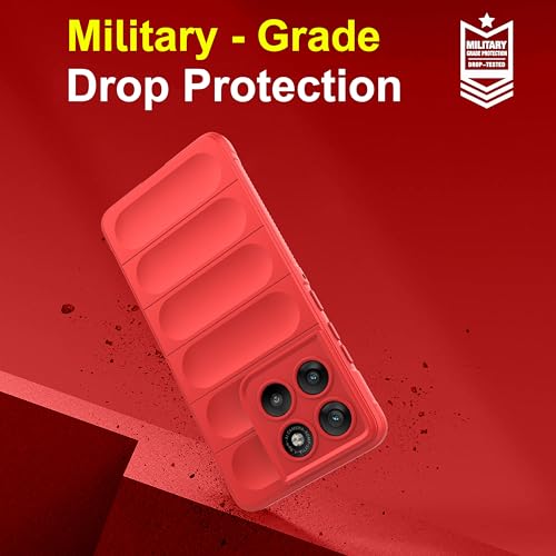 Image of Zapcase Back Case Cover for Motorola Edge 70 5G | Compatible for Motorola Edge 70 5G Back Cover | Liquid Silicon Magic Case with Camera Protection | Red