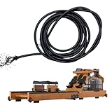 WIIYENA Für 4 m x 8 mm elastische Widerstandskordel Rudergerät und Seilzugsystem Nylon + Latex, für Schwarz