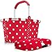 Reisenthel Oferta koszyk na zakupy carrybag Plus pasująca osłona, ochrona przed wzrokiem (mixed dots chilli red)