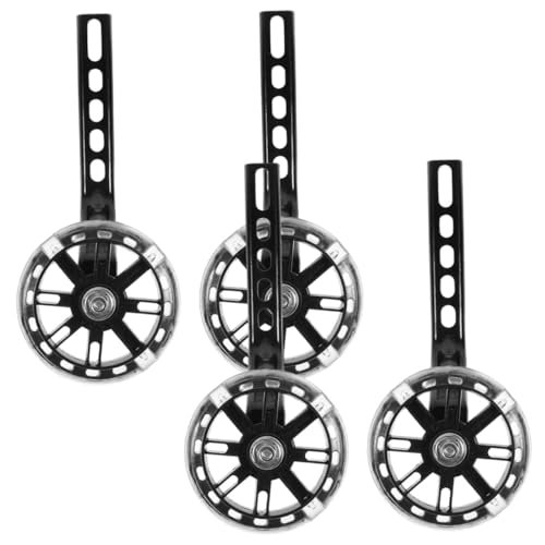 Set de 4 Ruedas de Entrenamiento Auxiliares para Bicicleta Luxshiny Resistente al Desgaste con Soporte Ajustable Negro miniatura 1