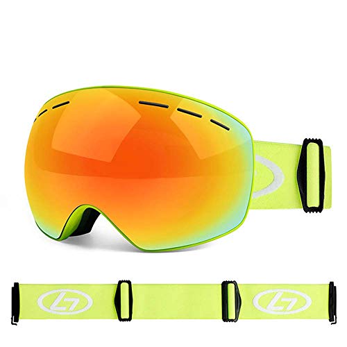 Lunettes de ski JIA JIA à double écran interchangeable et design cyan