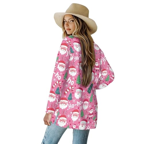 Image of Women's Open Front Cardigan Long Sleeve Loose Sweater Lightweight Soft Cardigan Jackets