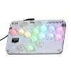 Haute42 Leverless Controller for Arcade Gaming: S16 Crystal Series - 2024 Upgraded - Palm Size Acrylic Sandwich Template - 16 Keys Crystal Low-profile Switch - Custom RGB Controller for PC/Switch/PlayStation