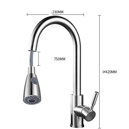 Grifo de acero inoxidable 304 resistente con mezclador monomando 6