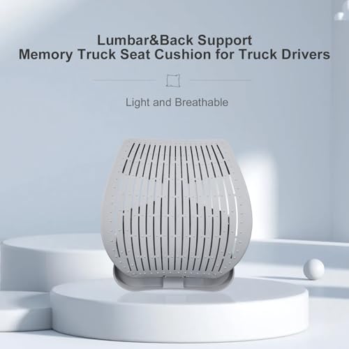 BST BSSP Elestic Memory Truck Seat Cushion for Truck Drivers,Semi Truck Pad & Back Support, Cooling Lumbar Pillow for Truck, Trailer, Van, RV,Pain â Truck Driver Seat Cushion Backrest, TPE Material - Image 7