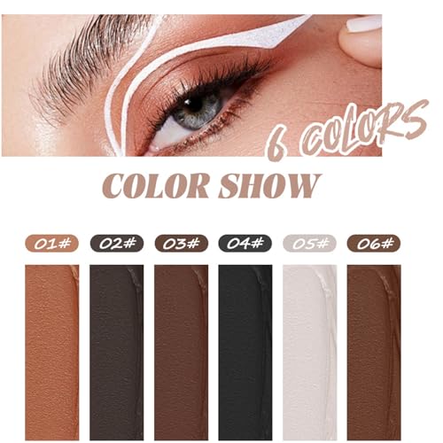 Eye Liners - 6 Color Natural Long Lasting Highlighter, Smooth Glide Smudge Proof Formula, Vibrant Waterproof Makeup, Ideal Use for Men and Women, Eye Beauty Cosmetic Set, Multi Color – Image 6