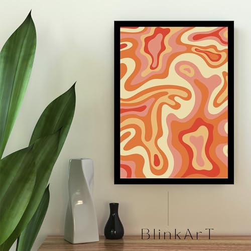 Image of BLINKART Trendy Abstract Wall Art Painting Print Design | Aesthetic Wall Decor Photo Artwork Frame Decoration Hanging For Home Bedroom Living Room Office Wall Decor | T075 | 13x10 Inches