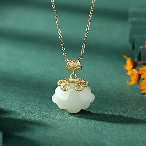Collier Jade hétien anti ternissement style palais rétro chic