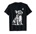 French Bulldog Dog with Butterfly Graphic Tee Men Kids T-Shirt
