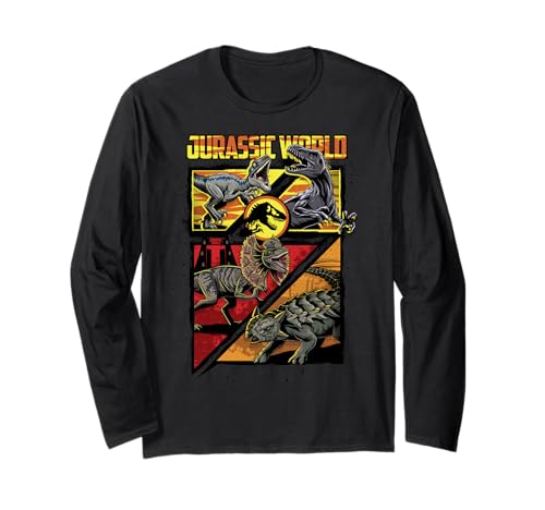 T-shirt manches longues Jurassic World idéal pour l'école et le jeu