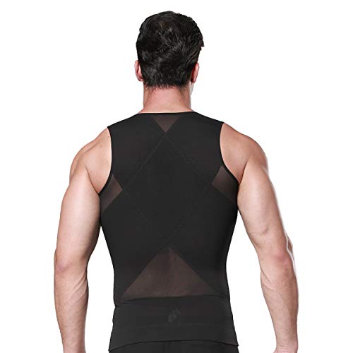 BaronHong Original Zip Up Men's Chest Compression Shirt to Hide Gynecomastia Moobs2