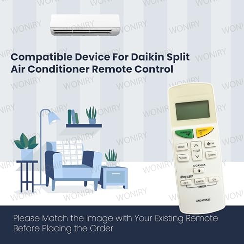 Image of Air Conditioner Remote Control (AC 132B) Compatible For Daikin Ac Remote Suitable For 1 /1.5 /2 Ton Daikin Split Ac Remote and Daikin Window Ac Remote