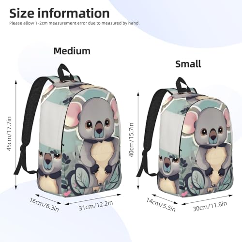 Sac à dos extérieur imprimé koala à grande capacité de rangement - 4