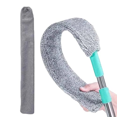 Cepillo para Polvo Bajo Electrodomésticos, Limpiador Plano Retráctil Cepillo De Microfibra Plumero De Limpieza para Cama, Techos Altos, Muebles, Luz Inferior