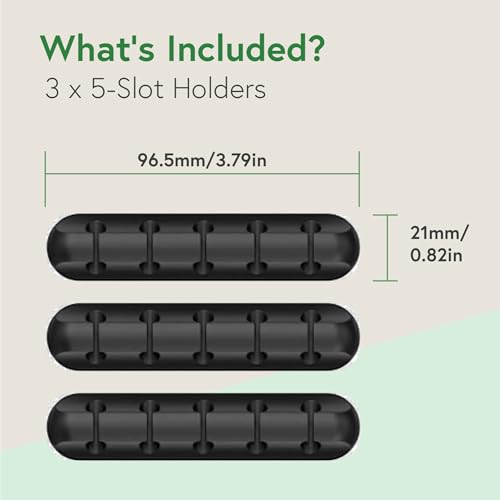 ARK 3 Packs Cord Management Organizer: USB Under Desk Cable Organizer, Office Accessories, Home Organization Accessories for Kitchen, Bedroom, Bathroom, Car, Gadgets & Wire Organizer. Gifts for him! - Image 3