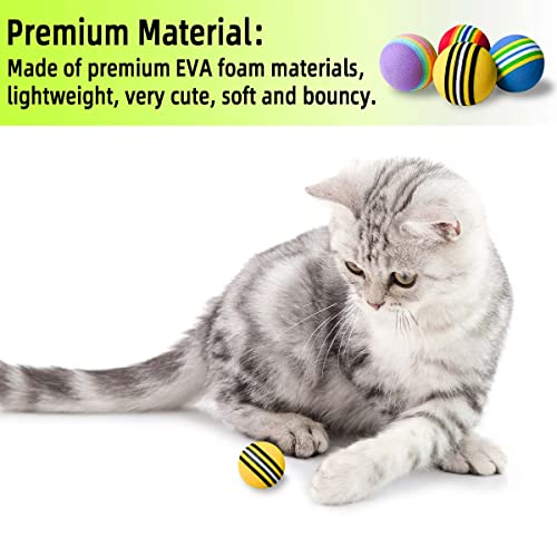 Yuntop 12 Pack Foam Cat Toy Balls Cat Foam Soccer Ball Pet Foam Ball Soft Cats Toys Sponge Balls Colorful Quiet Eva Interactive Toy Ball For Kitten Dog Puppy Indoor Activity Play Chase Training Chewing thumb #2