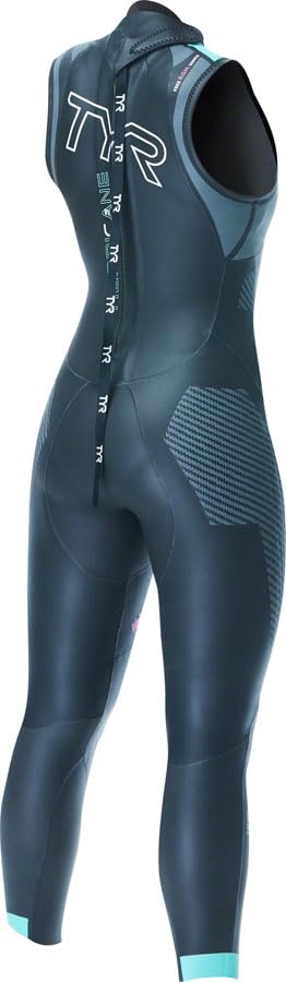 TYR HCAFSM6A576S Men Cat 5 Sleevelesss Wetsuit Black/Grn/Yellow S