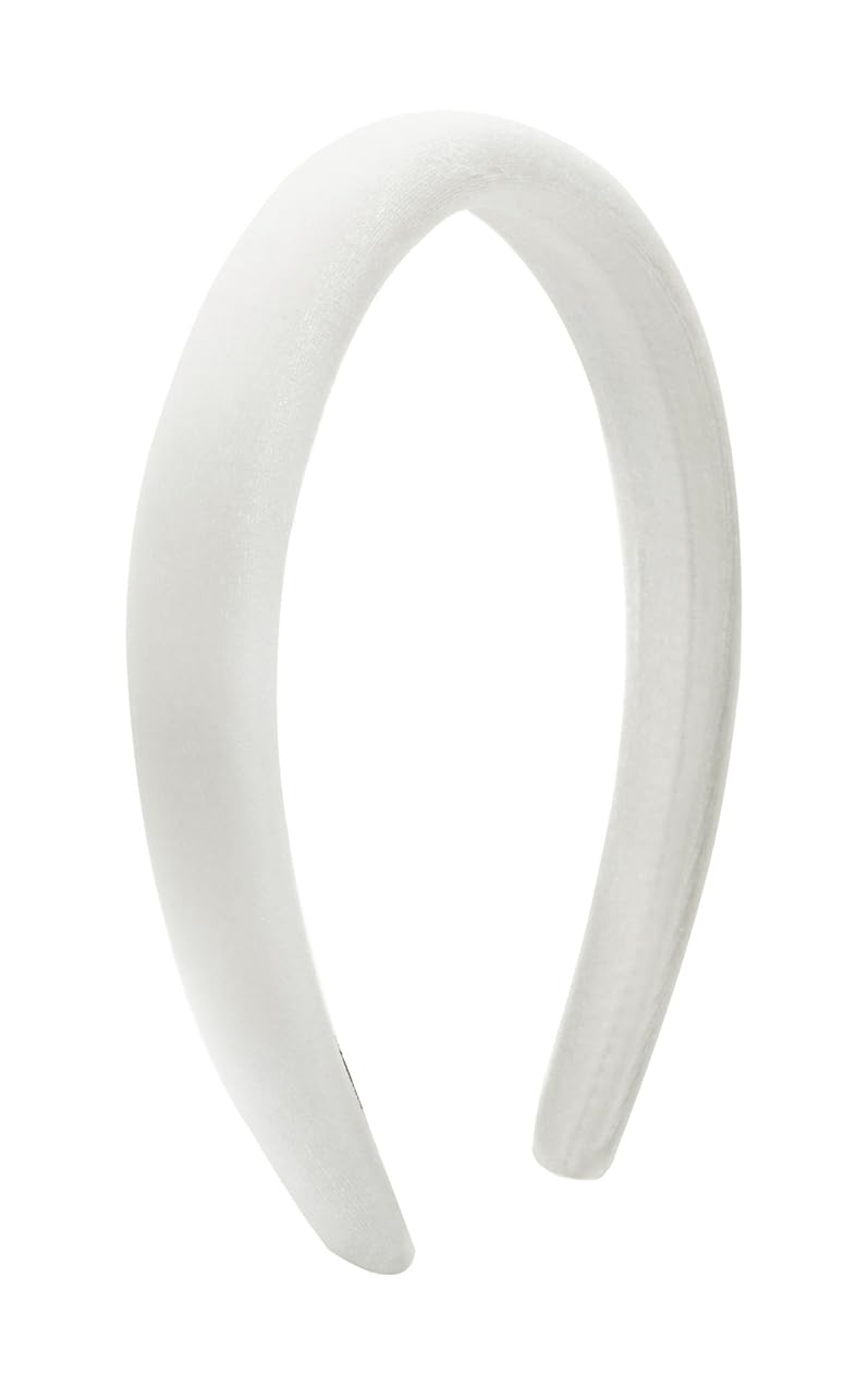axy HRK10 Padded Velvet Headband Beautiful Women's Headband Hair Accessories Hair Band (White) - Image 3