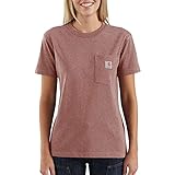 Carhartt Damen Loose Fit Heavy Weight Short Sleeve Pocket T-shirt (Groß & Groß) T-Shirt, Burlwood Heather, XL