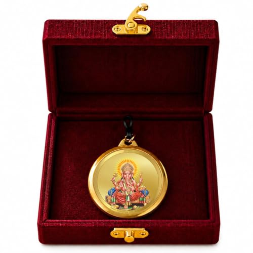 Image of DIVINITI 24K Gold Plated Double-Sided Religious Pendant with Premium Gift Box, Spiritual Locket for Men & Women, Devotional Jewellery for Gifting & Everyday Wear