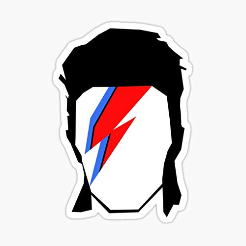 decals Bowie Sticker - Black Cartoon Bowie Music Wall Sticker for Windows, Cars, Trucks
