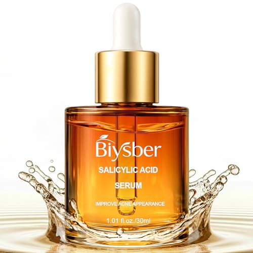 BIYSBER Salicylic Acid 2% Serum Solution for Face: Gently Exfoliating Facial Serum for Acne,Blackhead & Open Pores & Reduces Excess Oil - Hydrating& Soothing Skin Care Serum for Acne Prone&Oily Skin