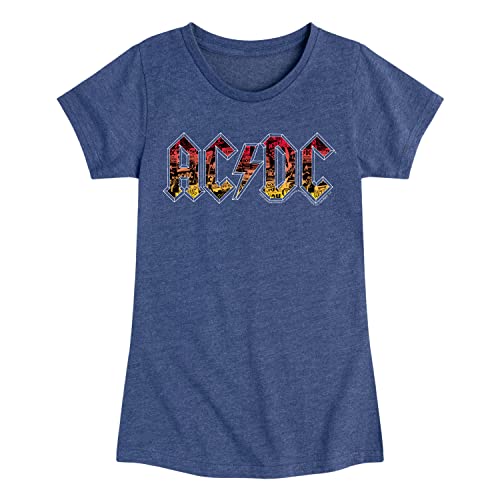 HYBRID APPAREL - ACDC - Poster Texture - Toddler and Youth Girls Short Sleeve Graphic T-Shirt