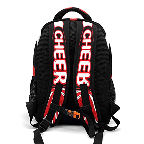 Personalized Cheerleaders Pom Cheer Red Backpack Name Casual Bag Daypack for Women Men Camping Hiking3